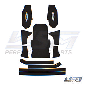 WSM Traction Mat – Kawasaki 800 SX-R 03-11 w/ Kickers & Rail Caps (Black / Self Advesive) | 012-106-01BLK