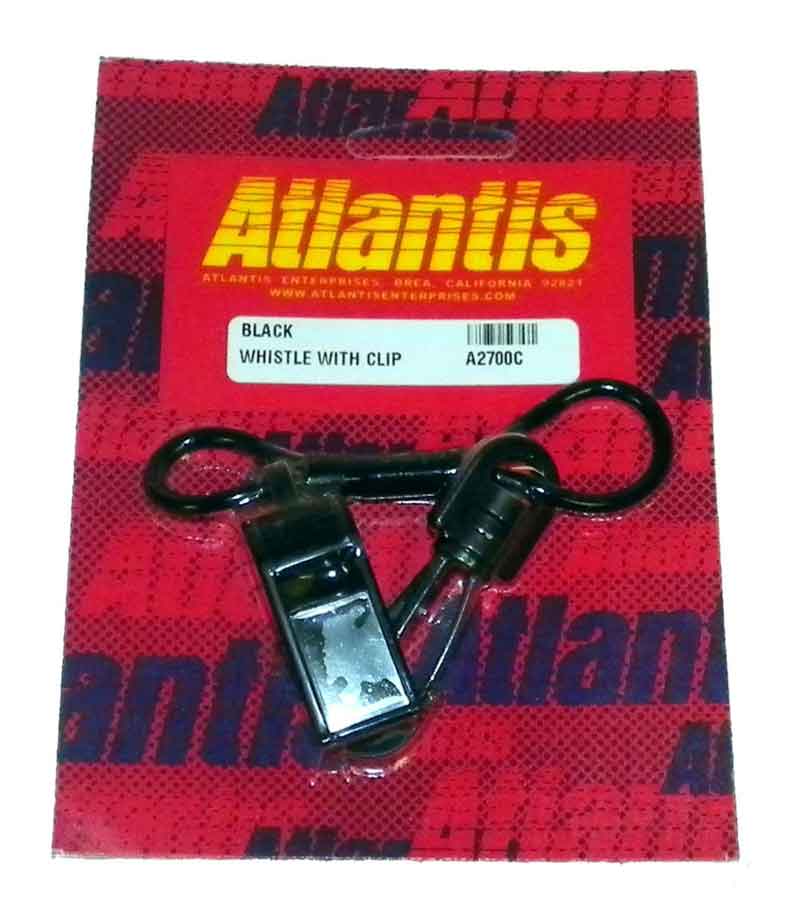 Atlantis Whistle – Black (Clip) | A2700C