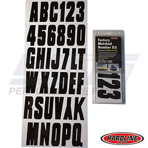 Hardline ID Sticker Kit: Black Solid (350 Series) | BLK350EC