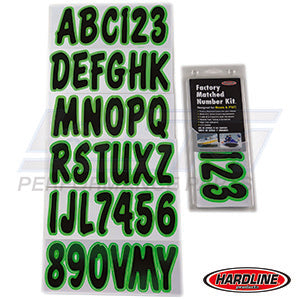 Hardline ID Sticker Kit: Black/Kiwi Green (200 Series) | BLKKI200