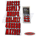 Hardline ID Sticker Kit: Red/Black (320 Series) | REBLK320