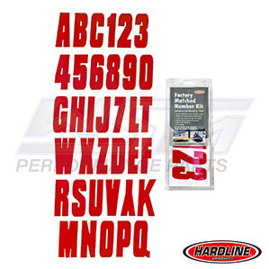 Hardline ID Sticker Kit: Red Solid (350 Series) | RED350EC