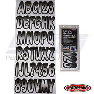 Hardline ID Sticker Kit: White/Black (200 Series) | WHBKG200