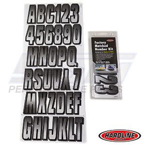 Hardline ID Sticker Kit: White/Black (300 Series) | WHBKG300