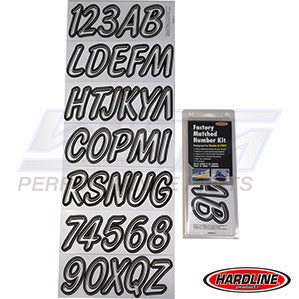 Hardline ID Sticker Kit: White/Black (400 Series) | WHBKG400