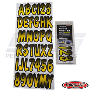 Hardline ID Sticker Kit: Yellow/Black (200 Series) | YEBKG200